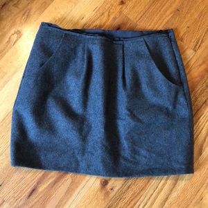 J crew wool mini skirt